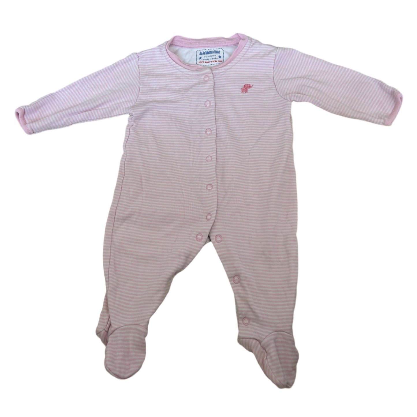 Long-sleeve onesie - size 50-60 (0-3M)