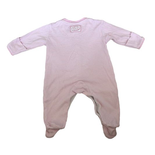 Long-sleeve onesie - size 50-60 (0-3M)