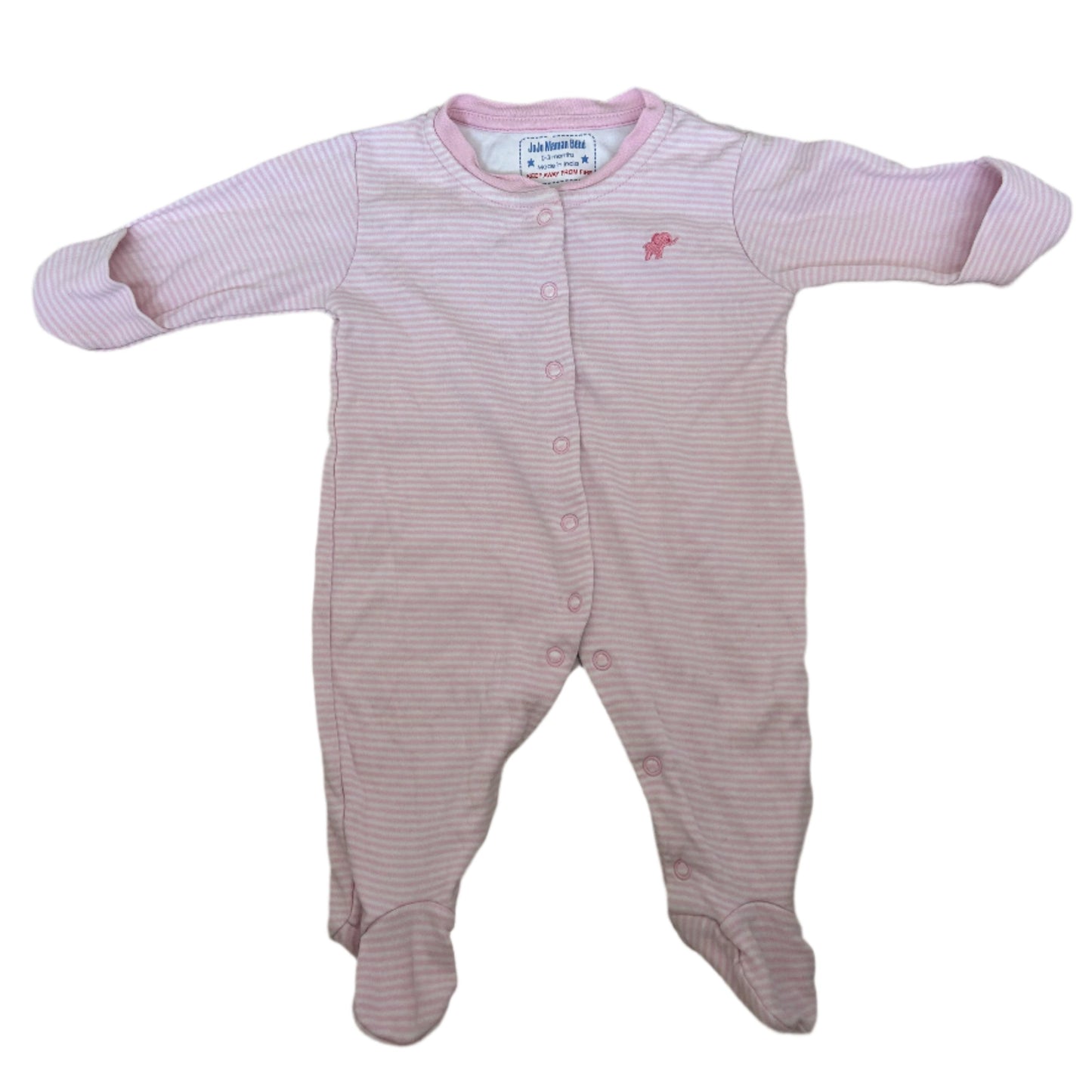 Onesie met lange mouwen - maat 50-60 (0-3M)