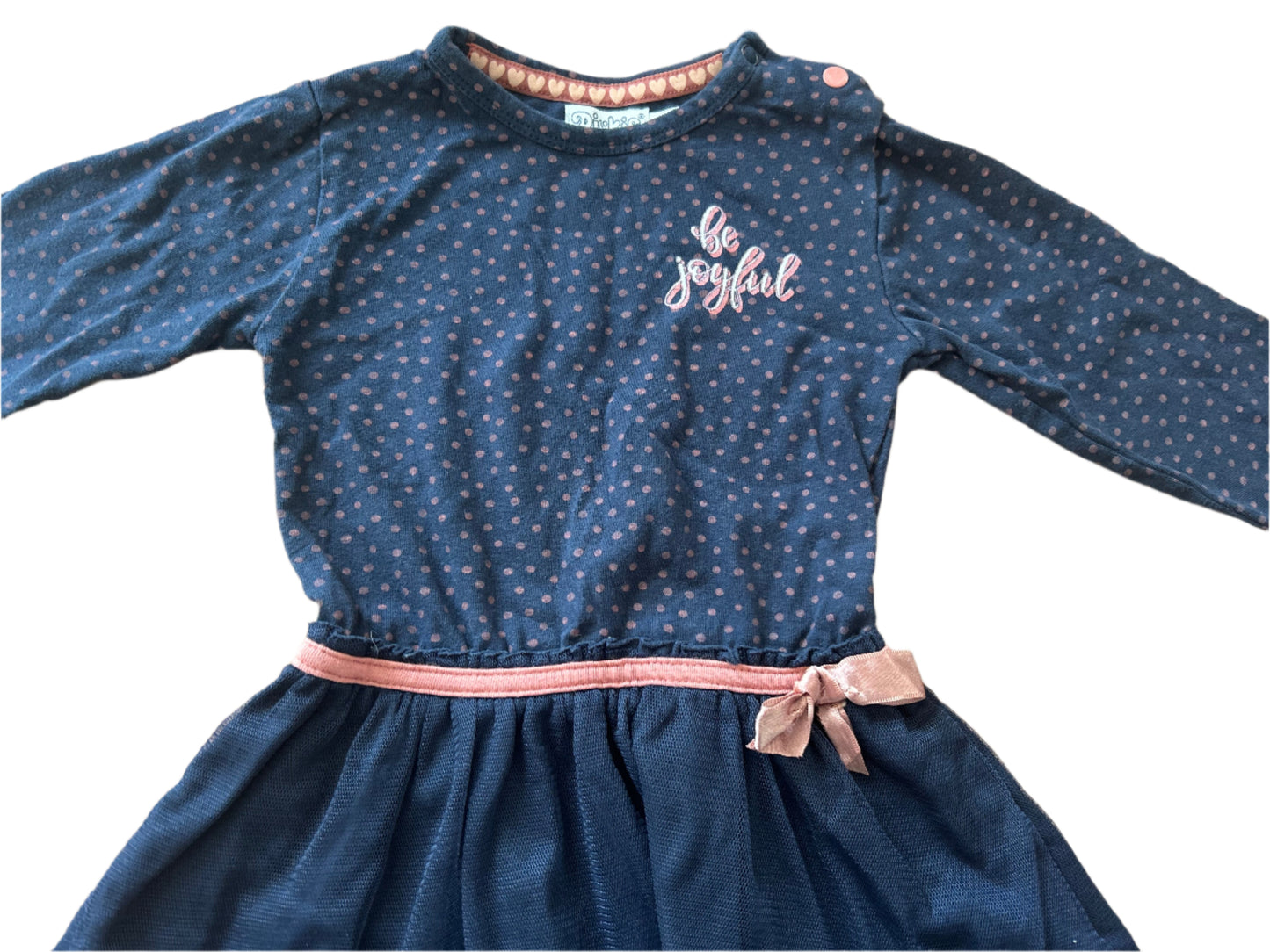 Lange mouw feestjurk - Maat 80 (9-12M)