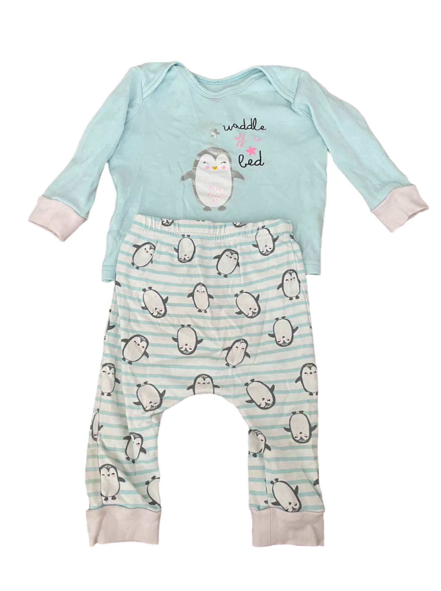 Pyjamaset met lange mouwen - maat 74 - 80 (6 -12M)