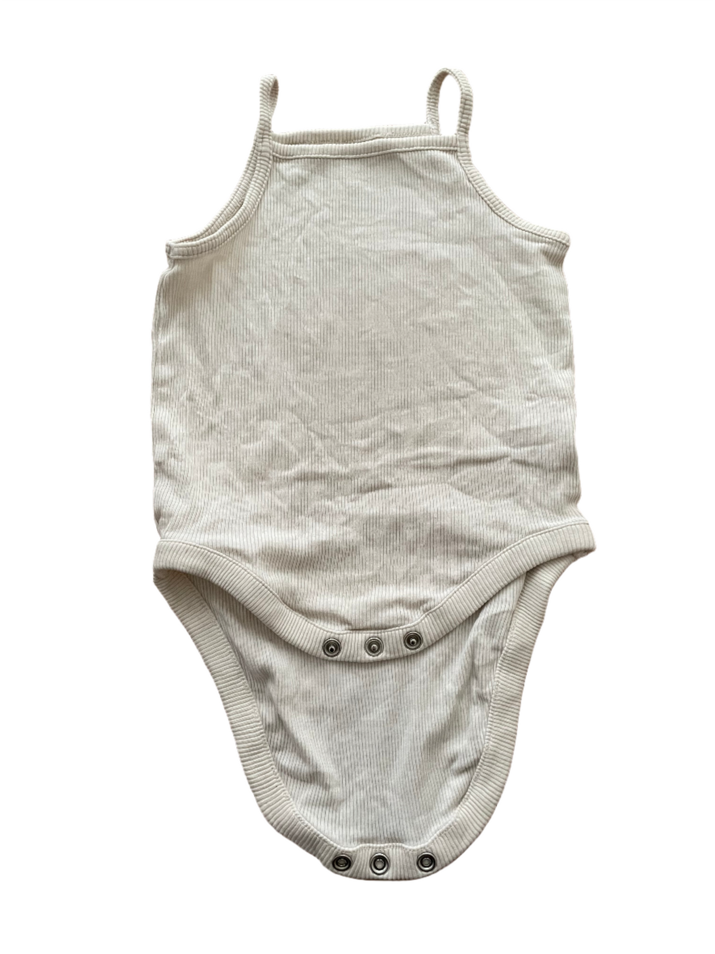 Set van twee mouwloze rompertjes met bandjes - maat 74 (6-9M)