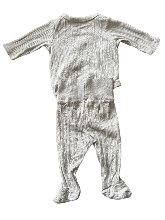 striped baby onesie back