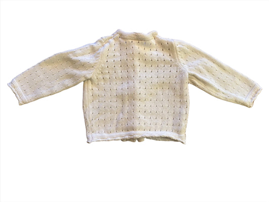 Meisjes off-white vest - maat 62 (4-6M)