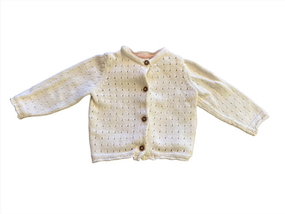 Meisjes off-white vest - maat 62 (4-6M)