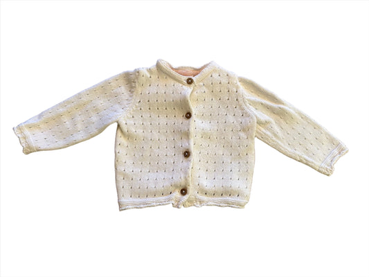 Meisjes off-white vest - maat 62 (4-6M)