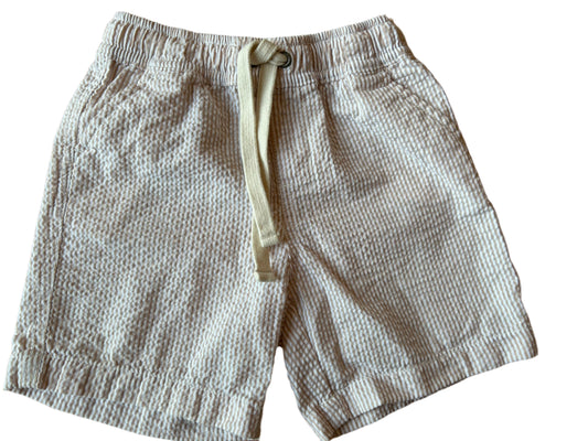 Wit en beige gestreepte peutershorts - maat 92 (18-24M)