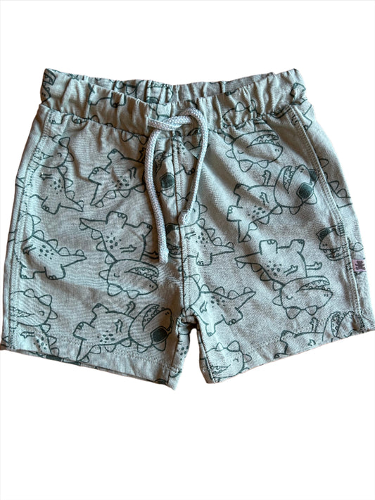 Groene shorts met dinoprint - maat 74-80 (6-12M)