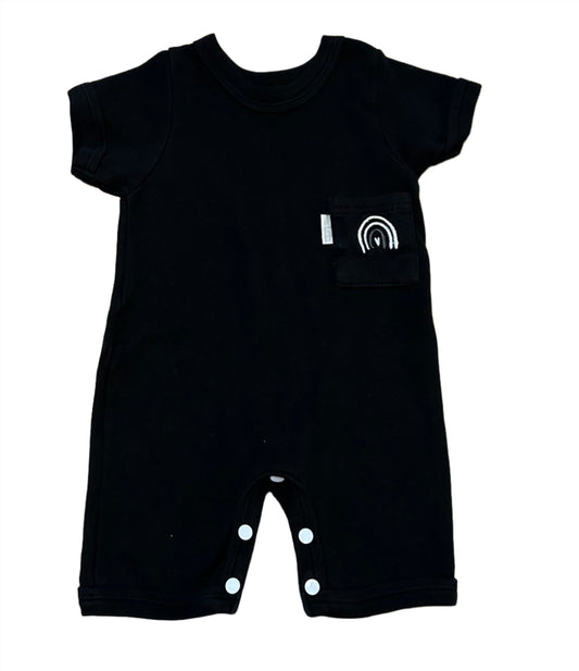 Zwarte baby jumpsuit - maat 86 (12-18M)