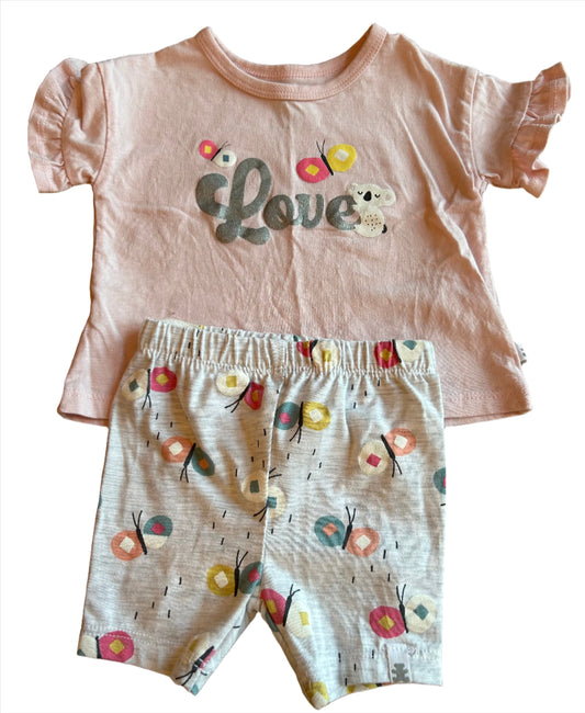 Roze pyjamaset voor babymeisjes - maat 56-60 (1-3M)