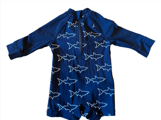 Baby Marineblauw Badpak - maat 50 (pasgeboren)