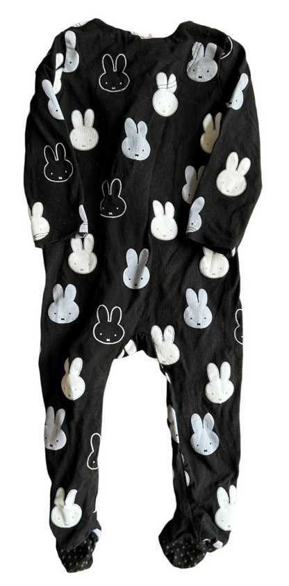 Lange mouwen zwarte Nijntje jumpsuit - maat 74-80 (6-12M)