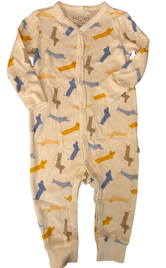 Baby Mori Jumpsuit met lange mouwen - maat 74/80 (9-12M)