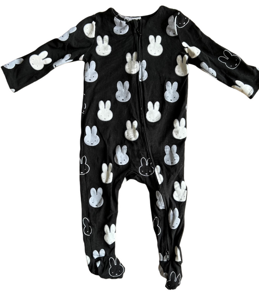 Lange mouwen zwarte Nijntje jumpsuit - maat 74-80 (6-12M)