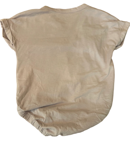 Lichtpaarse baby romper met korte mouwen - maat 62/68 (2-6M)