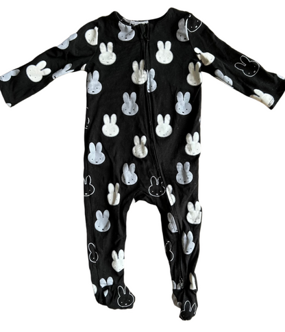 Lange mouwen zwarte Nijntje jumpsuit - maat 74-80 (6-12M)