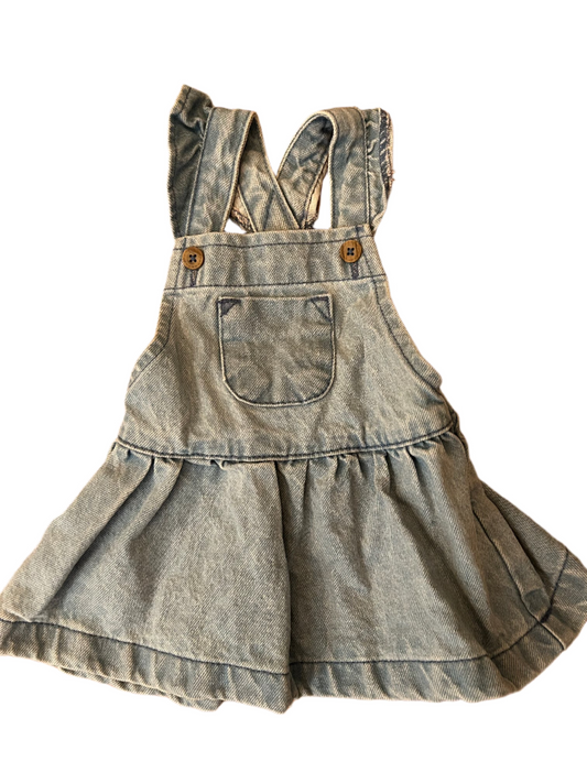 Baby Girl Jean Dress - size 62 (2-4M)