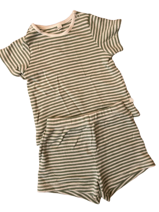Mori Baby korte mouw set - maat 74 (6-9M)