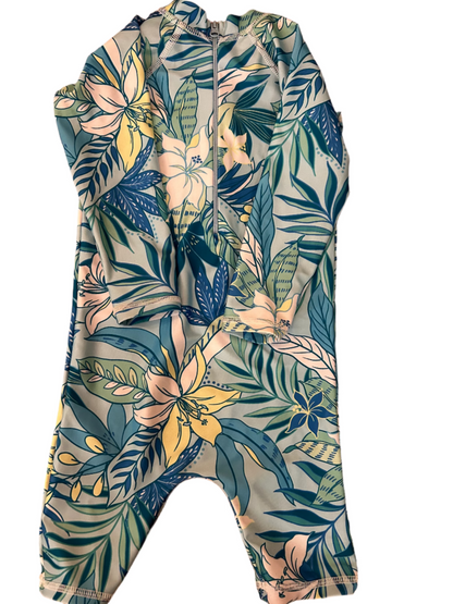 Bloemen Baby Eendelig Badpak - maat 74-80 (6-12M)