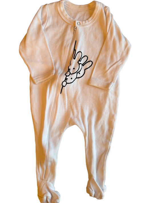 Witte Nijntje Onesie met lange mouwen - maat 74-80 (6-12M)