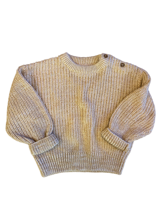 Beige gebreide cardigan - maat 74-80 (6-12M)