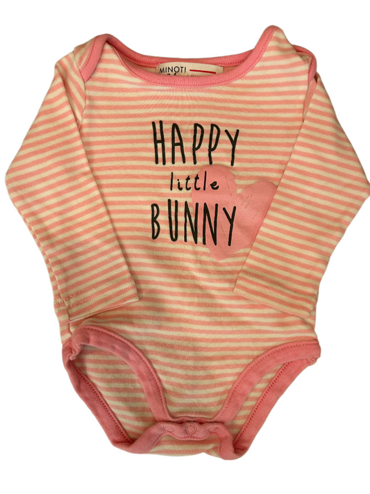Roze &amp; Witte Baby Romper - maat 74-80 (6-9M)