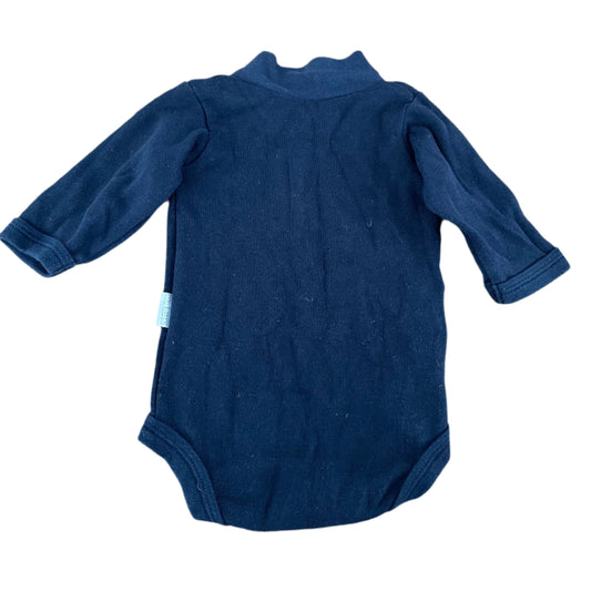 Marineblauwe romper met lange mouwen - maat 62 (3-6M)