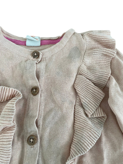 Gebreide licht zalmkleurige jersey - maat 92 (2 jaar)