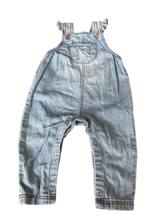 Baby dungarees denim - size 68 (4-6M)
