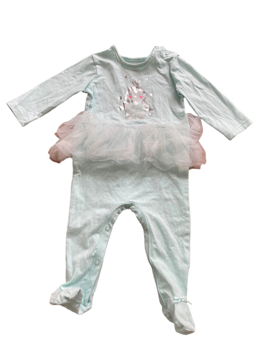 Onesie met lange mouwen en tutu - maat 60-68 (3-6M)
