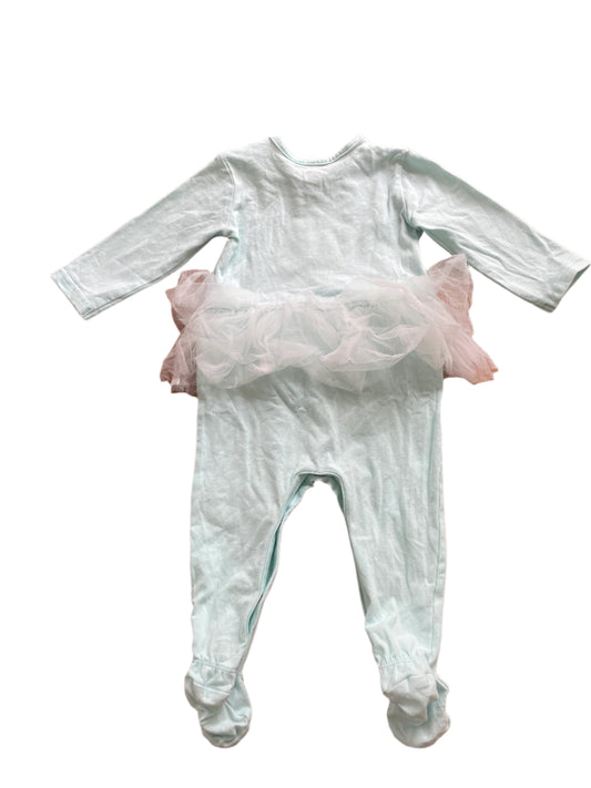 Onesie met lange mouwen en tutu - maat 60-68 (3-6M)
