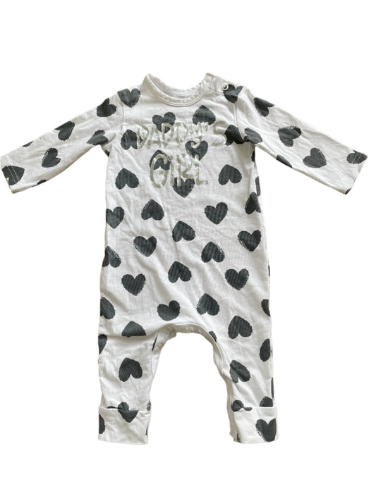 Onesie met lange mouwen voor een papa's kindje - maat 60-68 (3-6M)