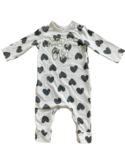 Onesie met lange mouwen voor een papa's kindje - maat 60-68 (3-6M)
