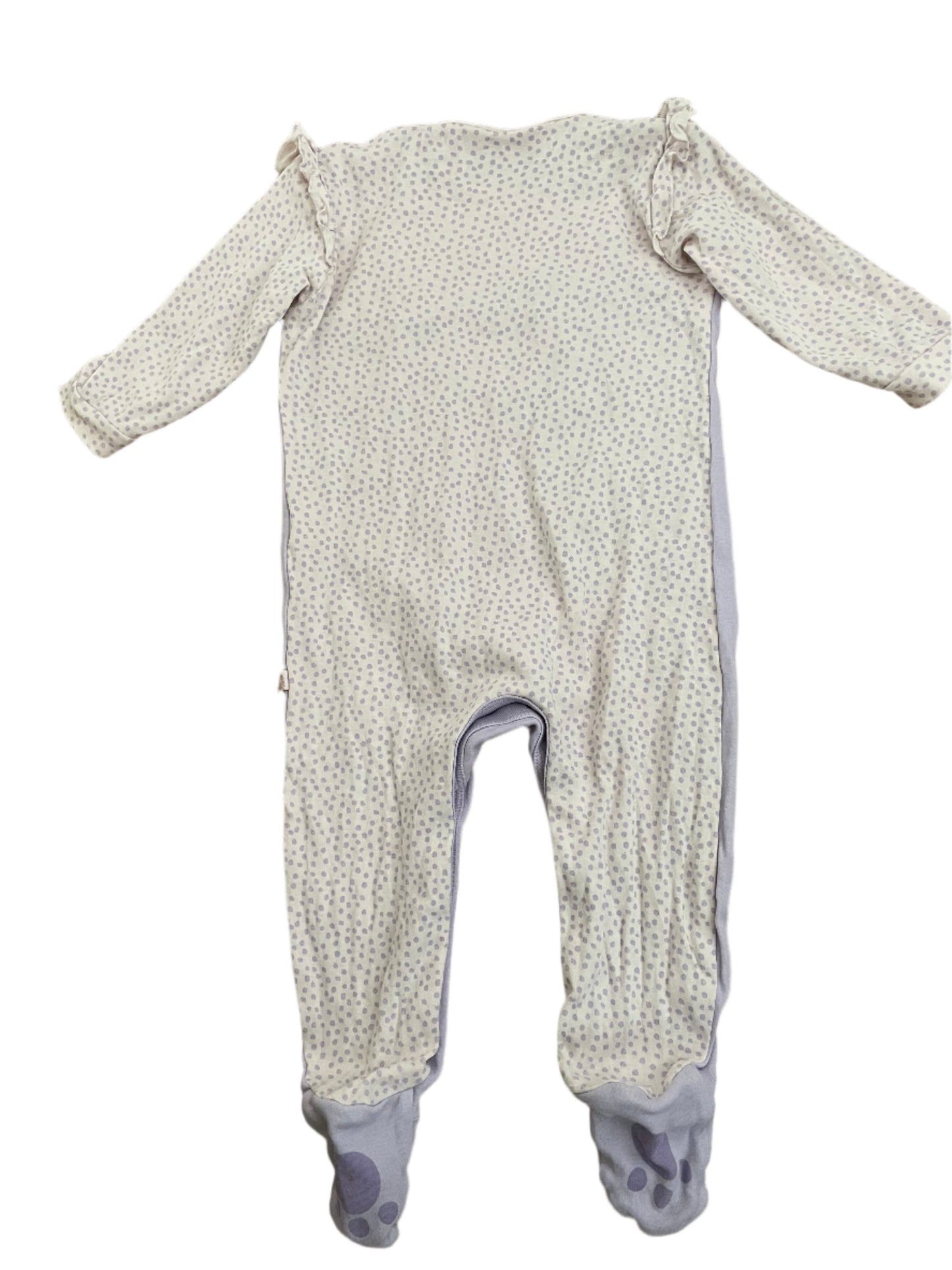 Onesie met lange mouwen en konijnengezichtje - maat 80 (9-12M)