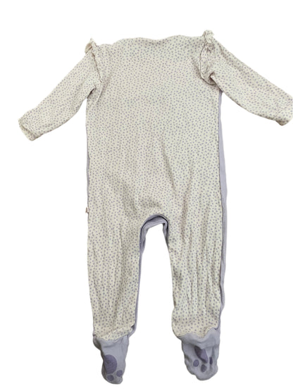 Onesie met lange mouwen en konijnengezichtje - maat 80 (9-12M)