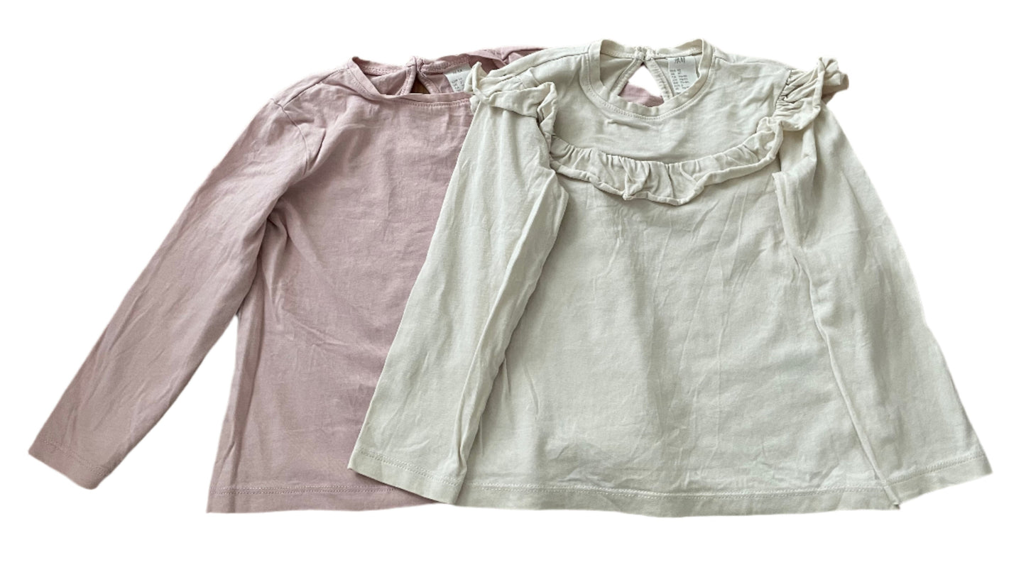 Drie shirts met lange mouwen - maat 92 (18-24M)