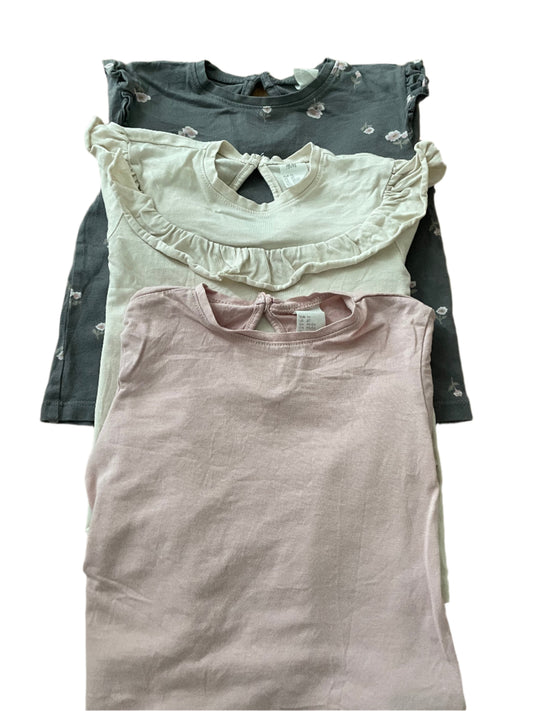 Drie shirts met lange mouwen - maat 92 (18-24M)