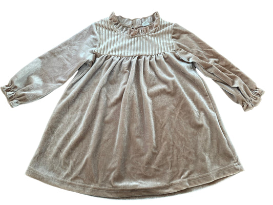 Fluwelen jurk met lange mouwen - maat 86 (12-18M)