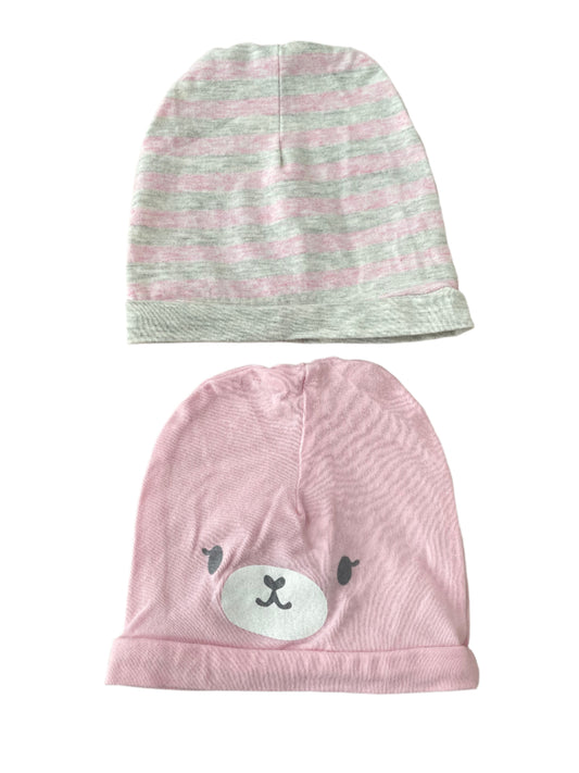 Twee babymutsjes - één maat