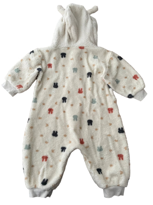 Teddy onesie - maat 80 (9-12M)