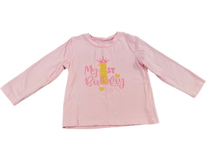 Verjaardagsshirt met lange mouwen - maat 92 (18-24M)