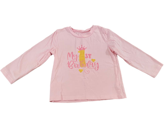 Verjaardagsshirt met lange mouwen - maat 92 (18-24M)