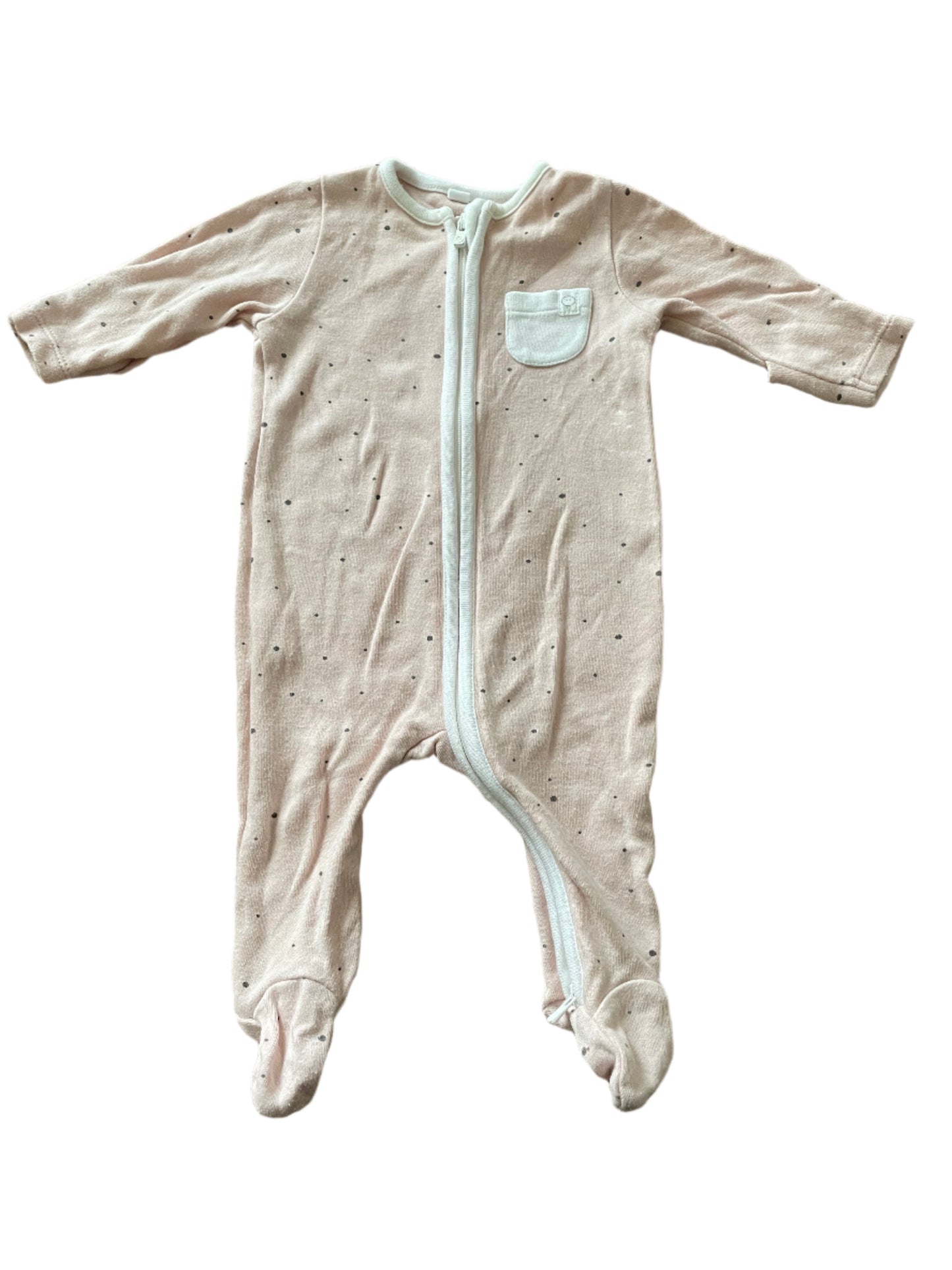 Twee rompertjes met lange mouwen - maat 50 Newborn