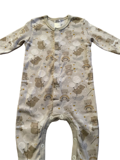Onesie met lange mouwen - maat 50-60 (0-3M)