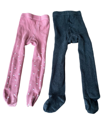 Twee paar panty's - Maat 80 (9-12M)