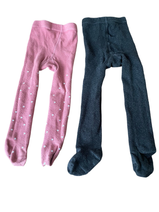 Twee paar panty's - Maat 80 (9-12M)