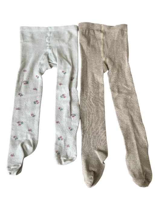 Twee paar panty's - Maat 80-86 (12-18M)