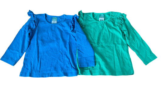 Twee shirts met lange mouwen - Maat 86 (12-18M)