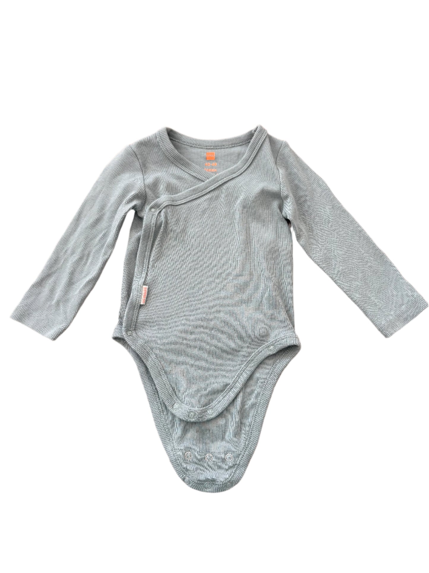 Long-Sleeve Wrap-Around Romper - Size 62-68 (2-6M)