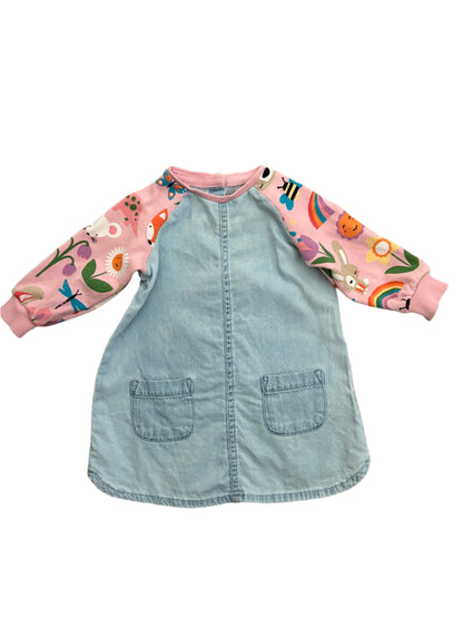 Langmou blou demin rok - grootte 80 (9-12M)